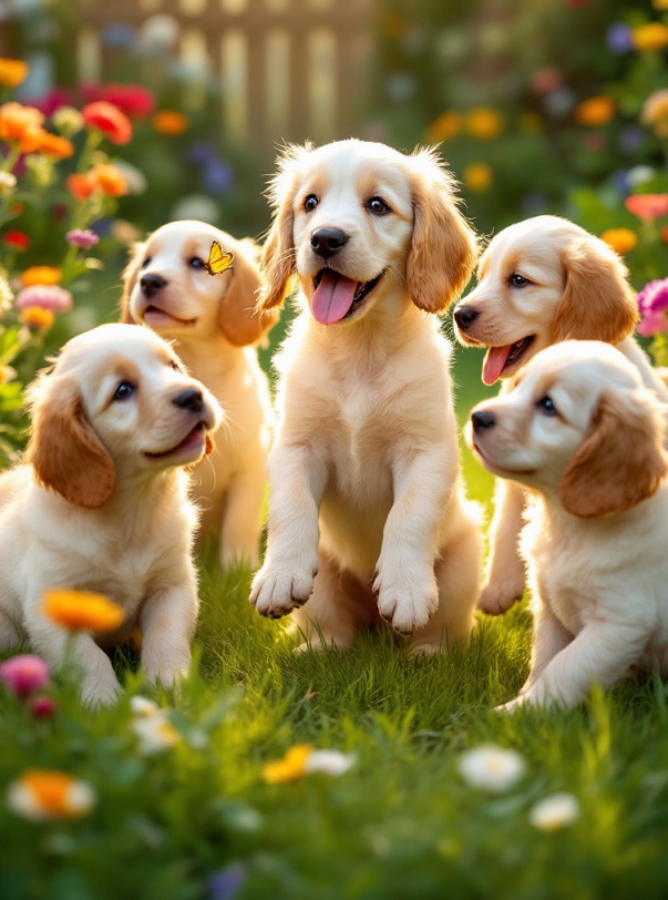 5 adorable Clumber Spaniel puppies available for sale this month.