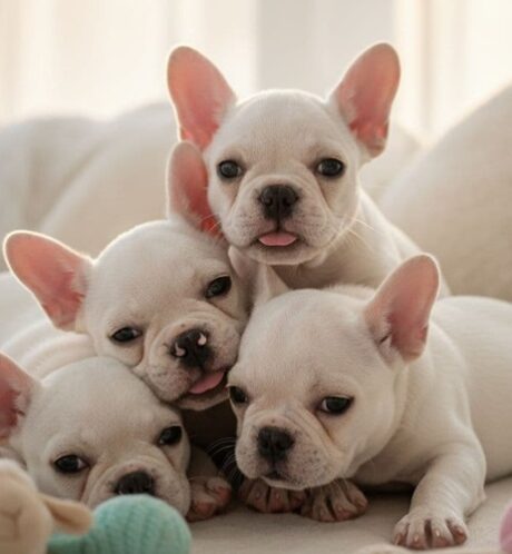 A white puppy french bulldog for sale