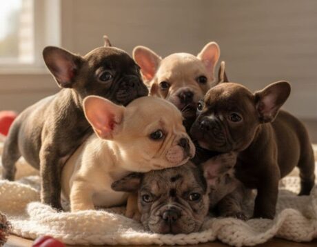 Fluffy French bulldog for sale